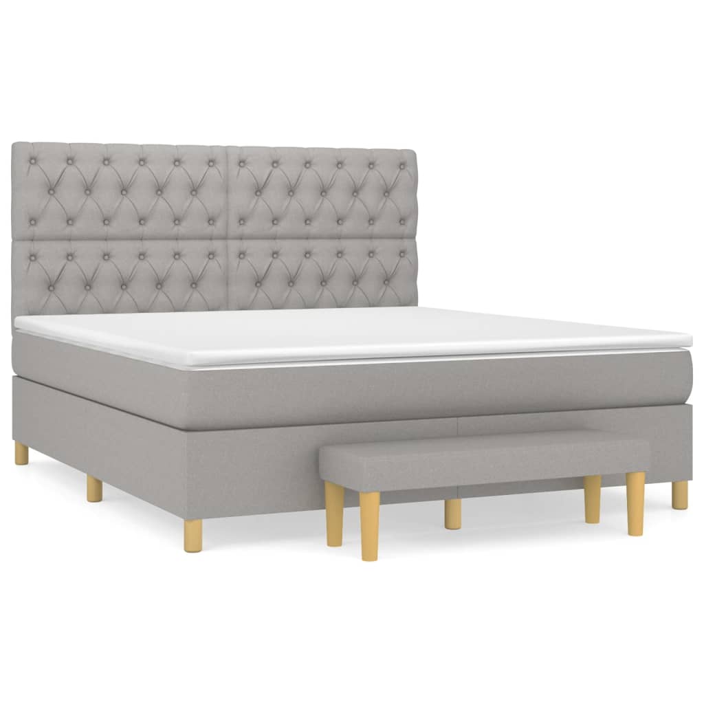 Cama box spring 160x200 Gris