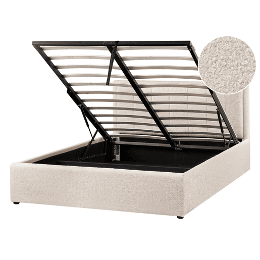 Beliani Cama baú Bouclé MONTLAUR