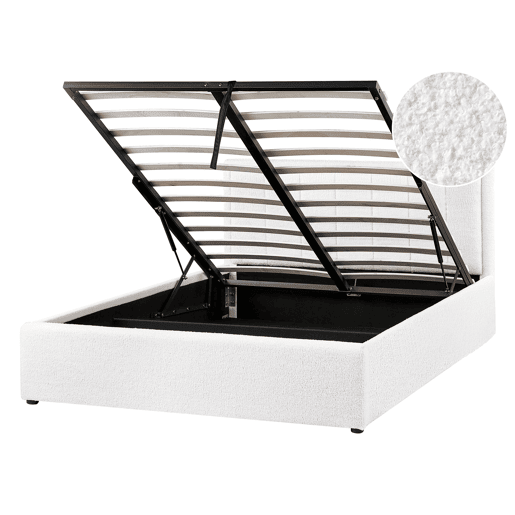 Beliani Cama baú Bouclé MONTLAUR Beliani Cama baú Bouclé MONTLAUR