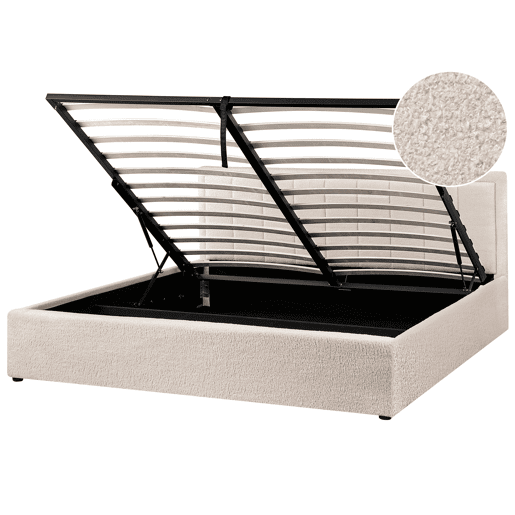 Beliani Cama baú Bouclé MONTLAUR