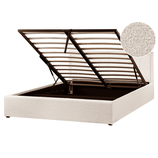 Beliani Cama baú Bouclé MONTLAUR Beliani Cama baú Bouclé MONTLAUR