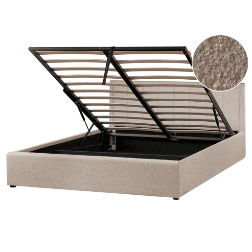 Beliani Cama baú Bouclé MONTLAUR Beliani Cama baú Bouclé MONTLAUR