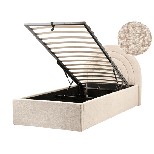 Beliani Cama infantil com arrumação Bouclé ANET