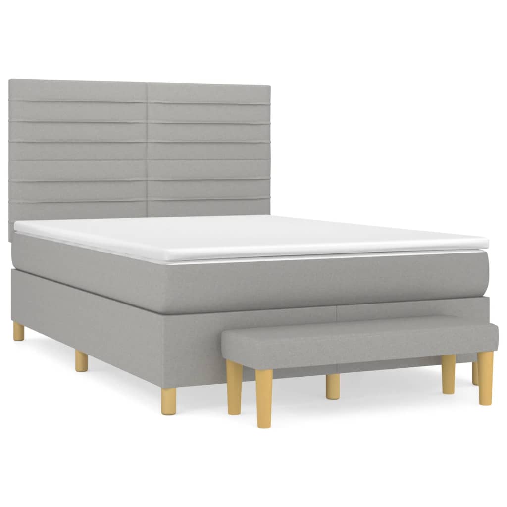 Cama box spring 140x190 Gris