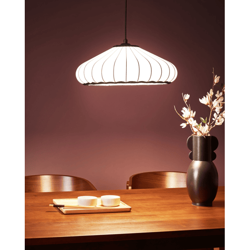 Candeeiro suspenso ZULIA Material sintético Branco