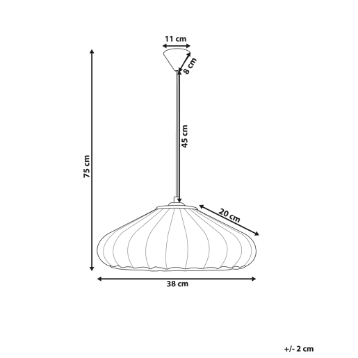 Candeeiro suspenso ZULIA Material sintético Branco