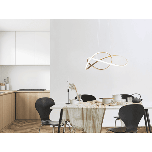 Candeeiro LED suspenso TUMEN Metal Dourado