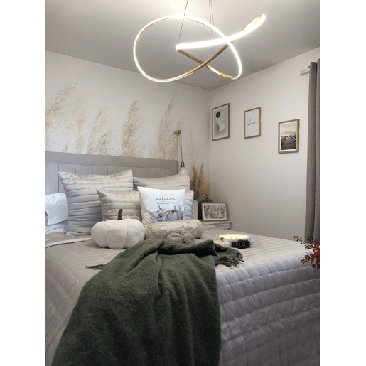 Candeeiro LED suspenso TUMEN Metal Dourado