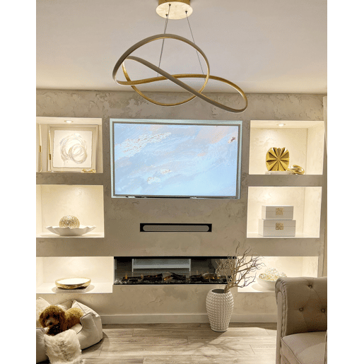 Candeeiro LED suspenso TUMEN Metal Dourado