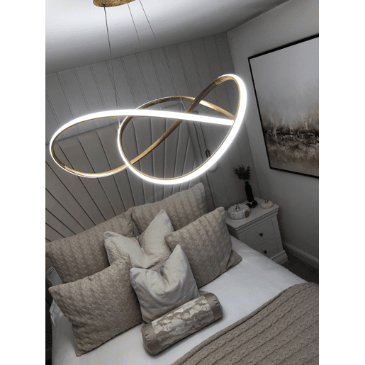 Candeeiro LED suspenso TUMEN Metal Dourado