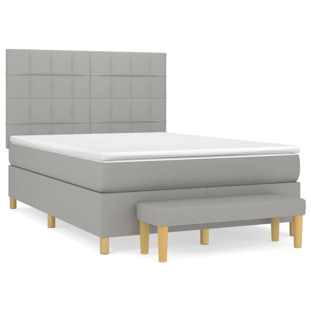 Cama box spring 140x190 Gris