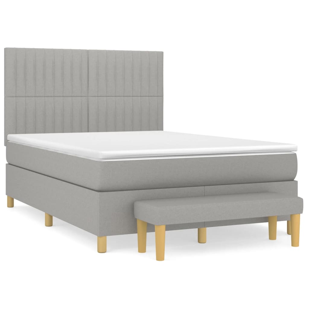 Cama box spring 140x190 Gris
