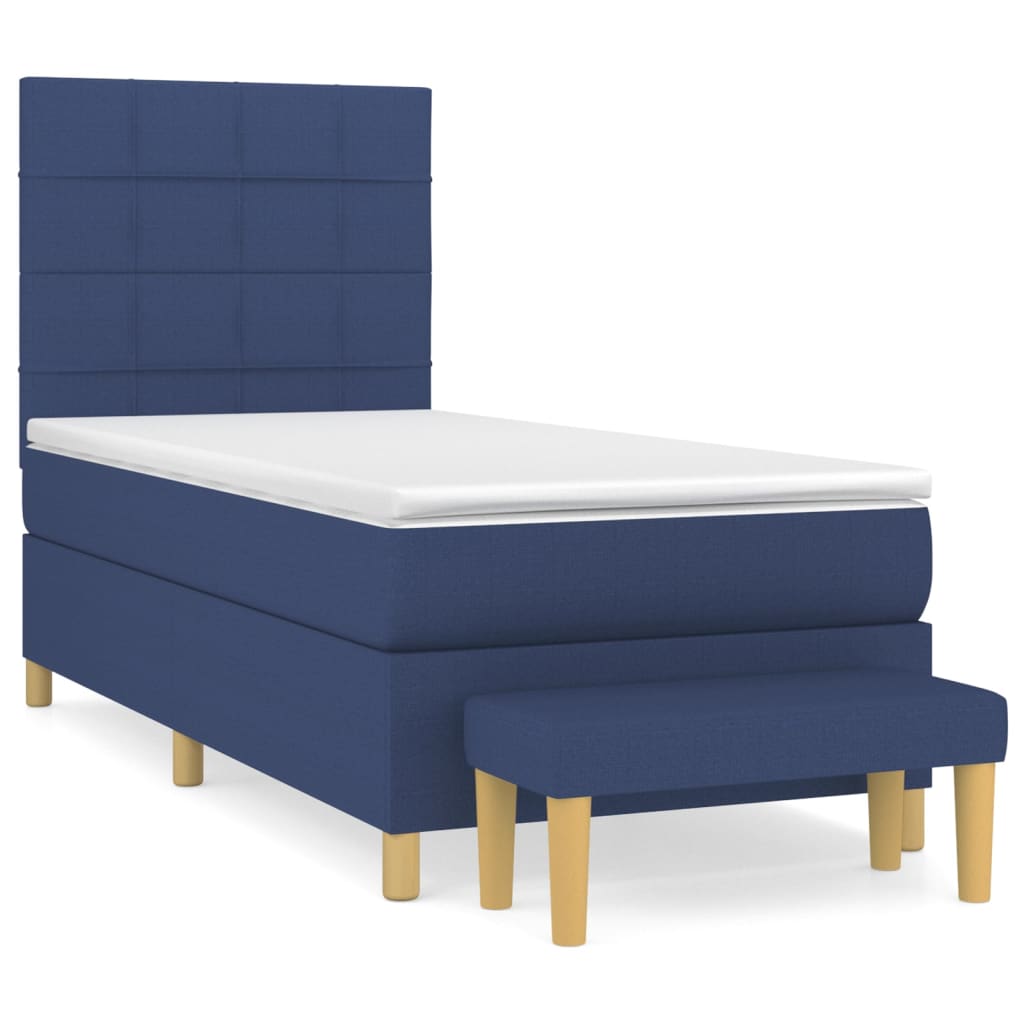 Cama box spring 80x200 Azul