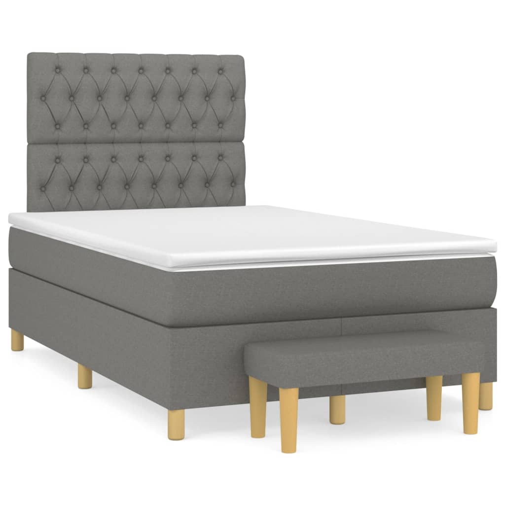 Cama box spring 120x200 Gris Oscuro