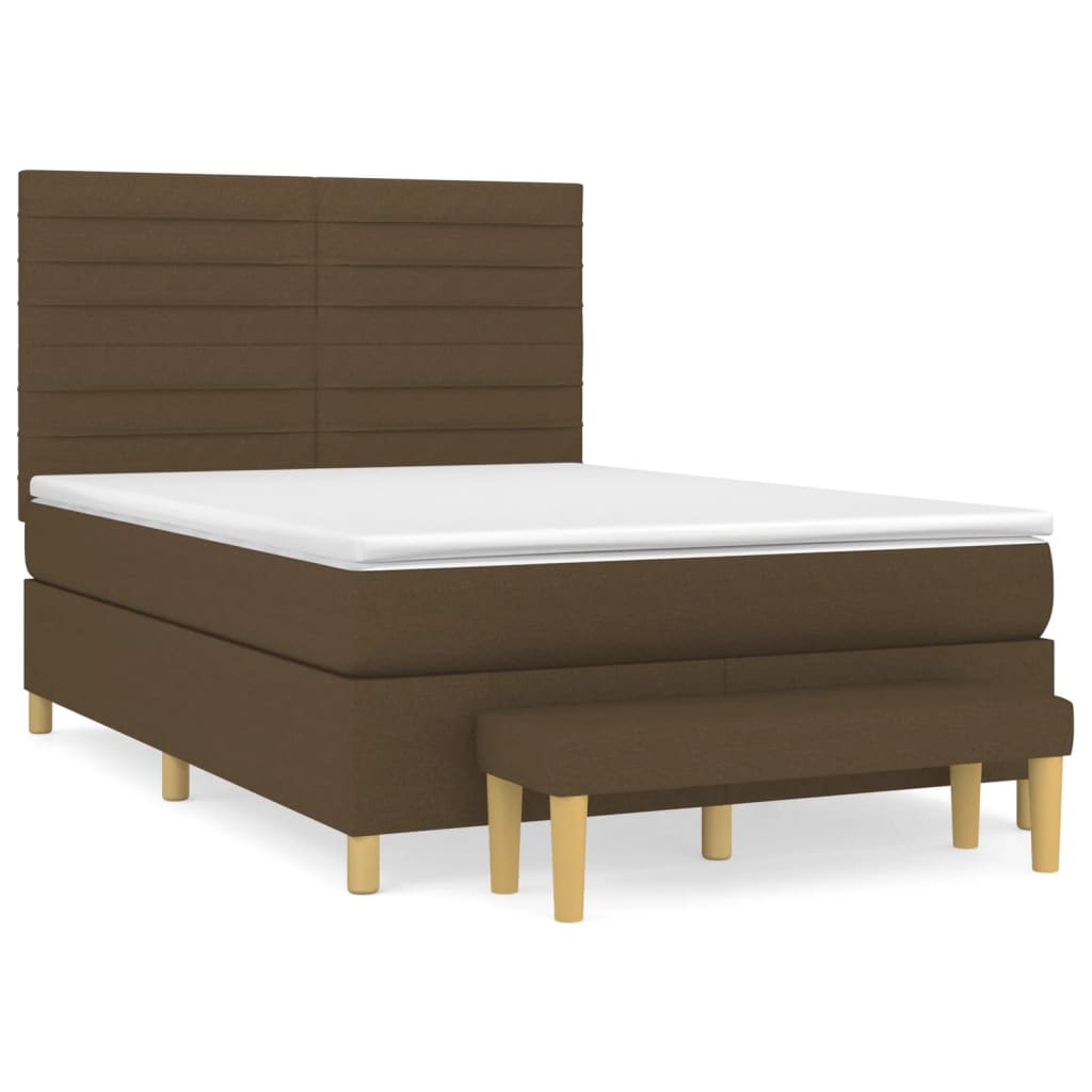 Cama box spring 140x200 Marrón
