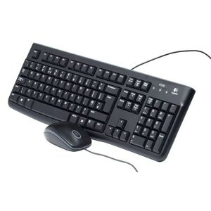 Teclado Logitech LGT-MK120-US Preto Holandês QWERTY
