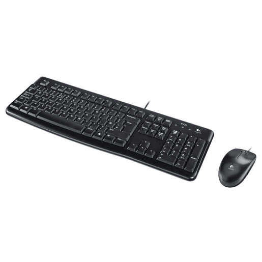 Teclado Logitech LGT-MK120-US Preto Holandês QWERTY