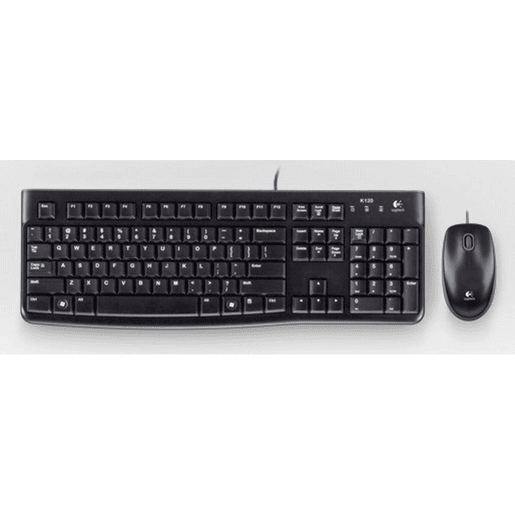 Teclado Logitech LGT-MK120-US Preto Holandês QWERTY