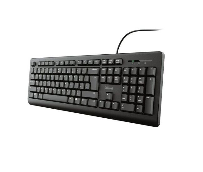 Teclado trust 23880 negro inglés eeuu qwerty