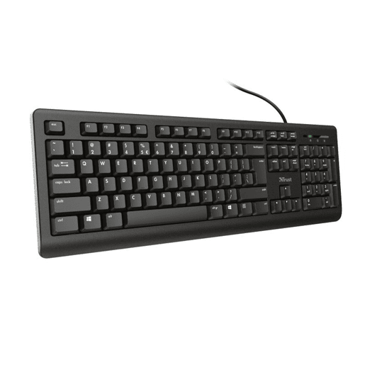 Teclado Trust 23880 Preto Inglês EEUU QWERTY