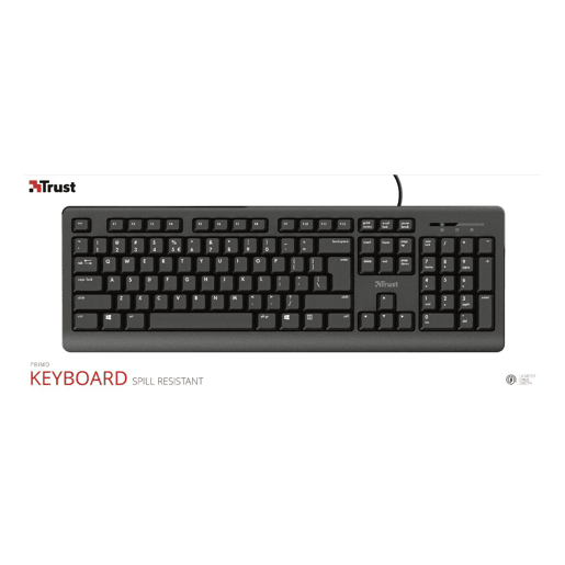 Teclado Trust 23880 Preto Inglês EEUU QWERTY