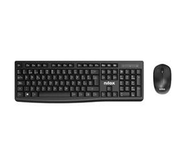 Teclado y ratón nilox nxkmwe012 negro qwerty español