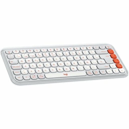 Teclado Logitech Pop Icon Branco Qwerty espanhol QWERTY Teclado Logitech Pop Icon Branco Qwerty espanhol QWERTY