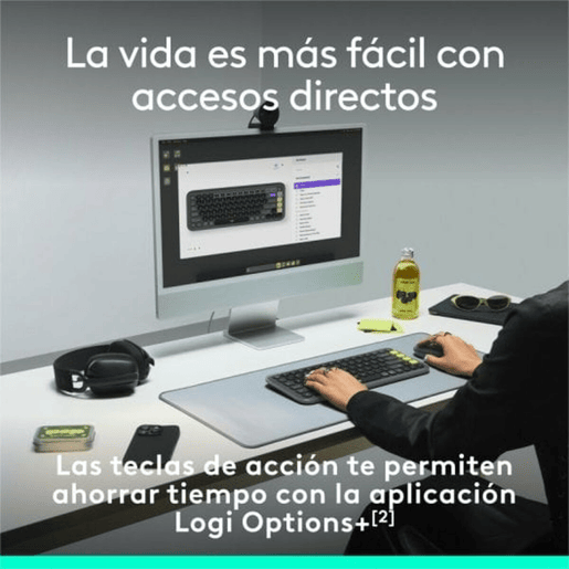 Teclado Logitech Pop Icon Branco Qwerty espanhol QWERTY Teclado Logitech Pop Icon Branco Qwerty espanhol QWERTY