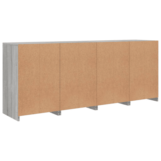 vidaXL Aparador com luzes LED 164x37x67 cm cinzento sonoma vidaXL Aparador com luzes LED 164x37x67 cm cinzento sonoma