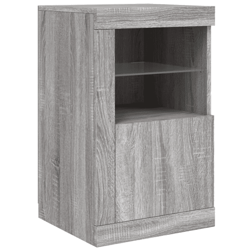 vidaXL Aparador com luzes LED 164x37x67 cm cinzento sonoma vidaXL Aparador com luzes LED 164x37x67 cm cinzento sonoma