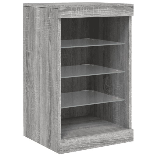 vidaXL Aparador com luzes LED 164x37x67 cm cinzento sonoma vidaXL Aparador com luzes LED 164x37x67 cm cinzento sonoma