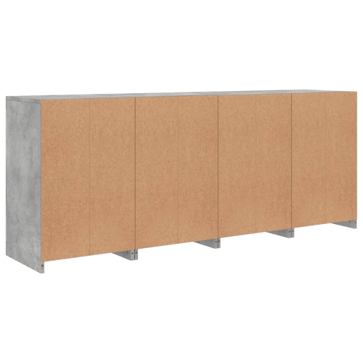 vidaXL Aparador com luzes LED 164x37x67 cm cinzento cimento