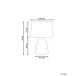 Beliani Lámpara de mesa ARAPEY Beliani Lámpara de mesa ARAPEY Blanco