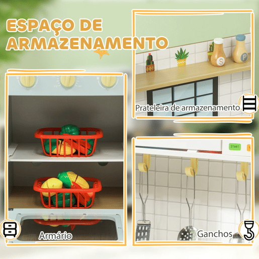 AIYAPLAY Cozinha de Madeira para Crianças acima de 3 Anos Cozinha de Brincar Infantil com Som Fogão Lavatório Micro-Ondas e Acessórios Azul AIYAPLAY Cozinha de Madeira para Crianças acima de 3 Anos Cozinha de Brincar Infantil com Som Fogão Lavatório Micro-Ondas e Acessórios Azul
