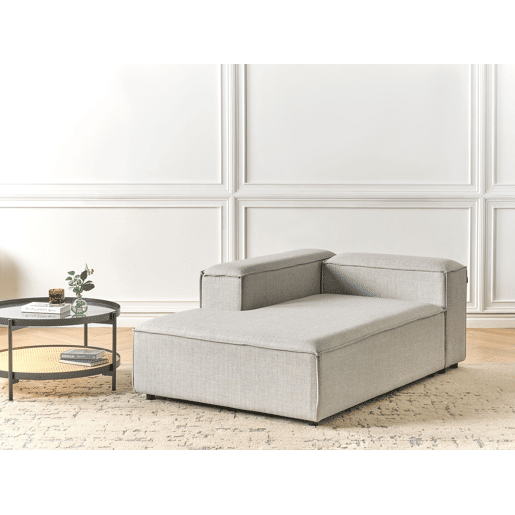 Beliani Chaise longue à direita Poliéster ARDAL