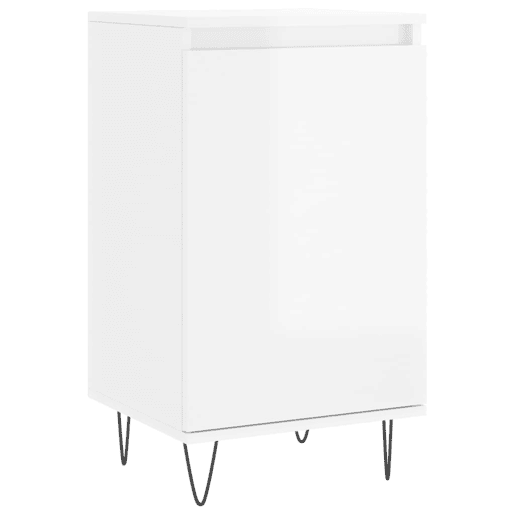 vidaXL Aparadores 2 pcs 40x35x70 cm deriv. de madeira branco brilhante