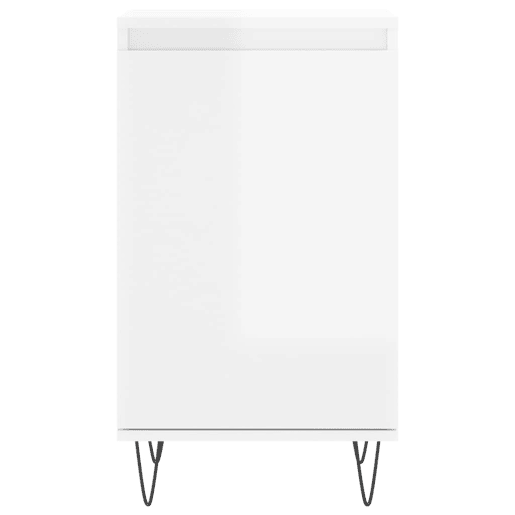 vidaXL Aparadores 2 pcs 40x35x70 cm deriv. de madeira branco brilhante