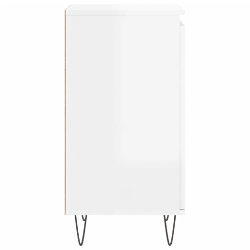 vidaXL Aparadores 2 pcs 40x35x70 cm deriv. de madeira branco brilhante
