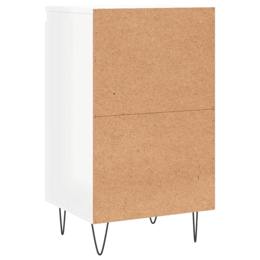 vidaXL Aparadores 2 pcs 40x35x70 cm deriv. de madeira branco brilhante