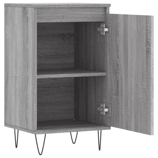vidaXL Aparadores 2 pcs 40x35x70 cm derivados madeira cinzento sonoma