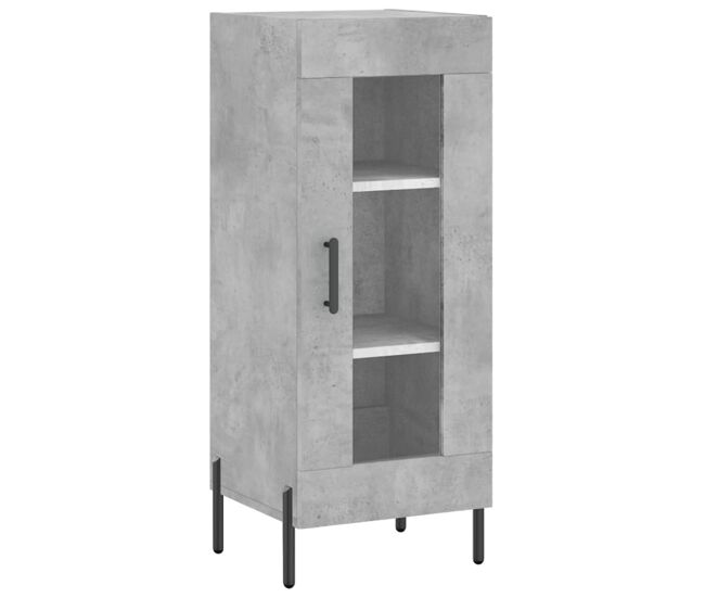 Vidaxl aparador de madera contrachapada gris hormigón 34,5x34x90 cm