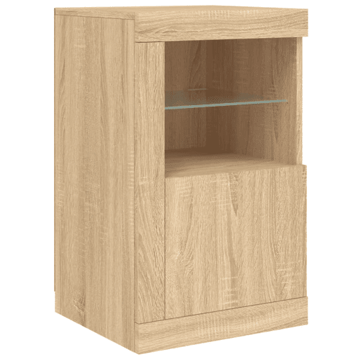 vidaXL Aparador com luzes LED 164x37x67 cm carvalho sonoma vidaXL Aparador com luzes LED 164x37x67 cm carvalho sonoma