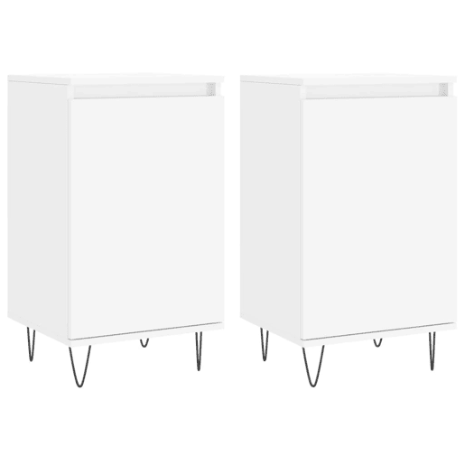 vidaXL Aparadores 2 pcs 40x35x70 cm derivados de madeira branco