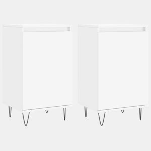 vidaXL Aparadores 2 pcs 40x35x70 cm derivados de madeira branco