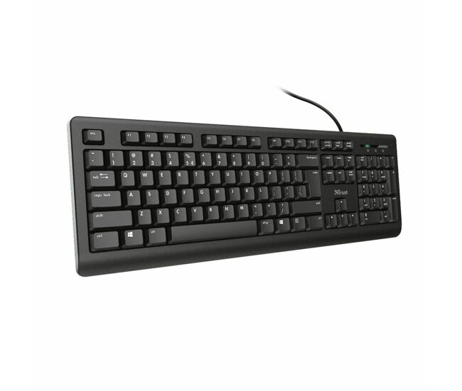 Teclado trust tk-150 qwerty español negro