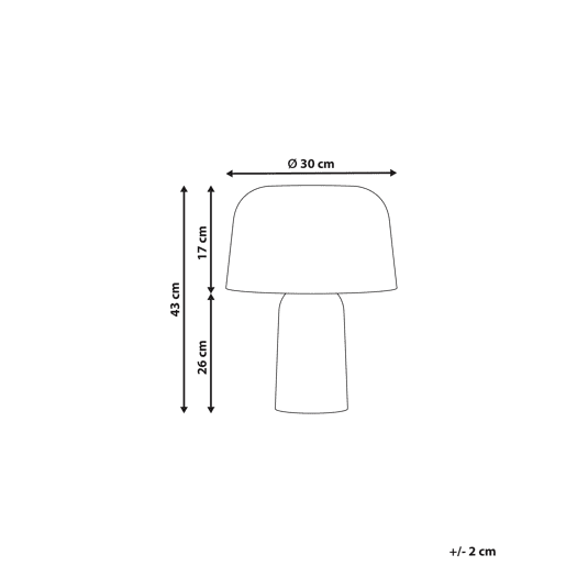 Beliani Candeeiro de mesa CARRASCO