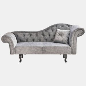 Beliani Chaise longue à direita Veludo LATTES