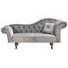 Beliani Chaise longue derecho Terciopelo LATTES Beliani Chaise longue derecho Terciopelo LATTES Gris
