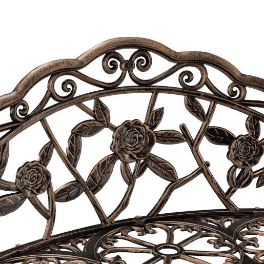 Banco de jardim em ferro fundido com 2 lugares 100x54x80cm Bronze casa.pro