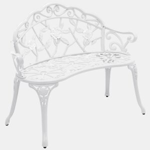 Banco de jardim em ferro fundido com 2 lugares 100x54x80cm Branco casa.pro